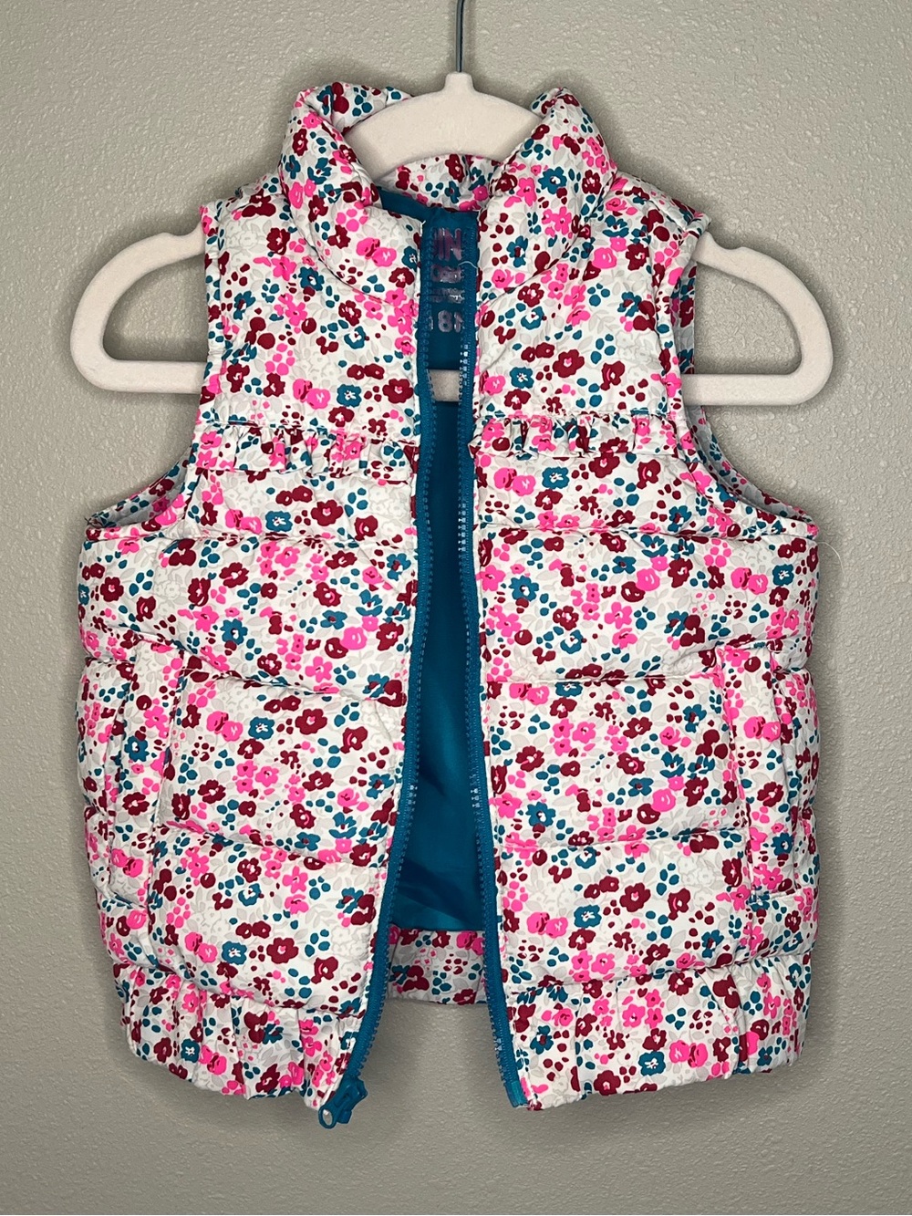 18m Genuine Kids from Oshkosh Girls Floral Puffer Vest